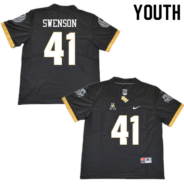 Youth #41 Alex Swenson UCF Knights College Football Jerseys Sale-Black - Click Image to Close